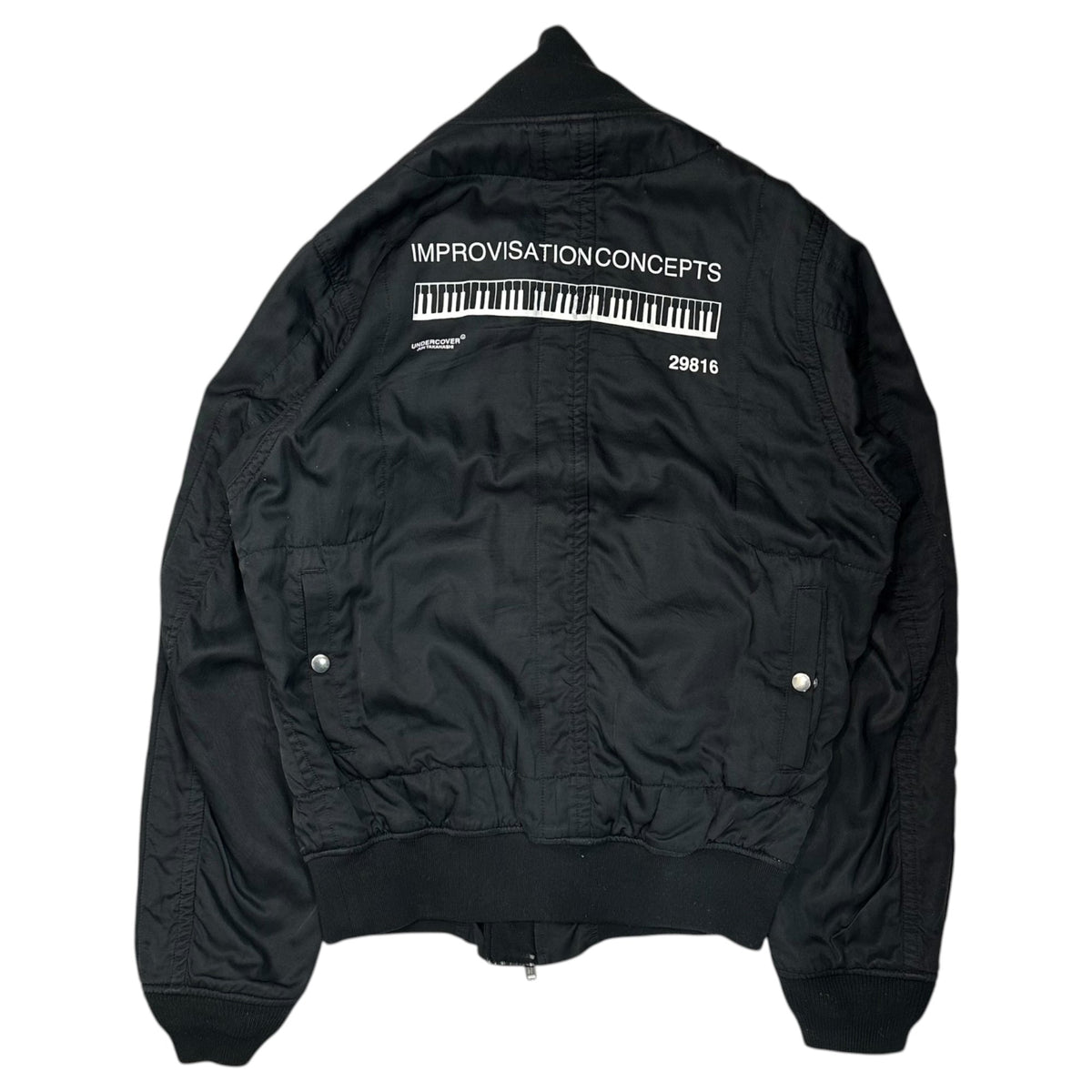 UNDERCOVER 17SS MA-1 Twill Bomber Jacket Black Size 1