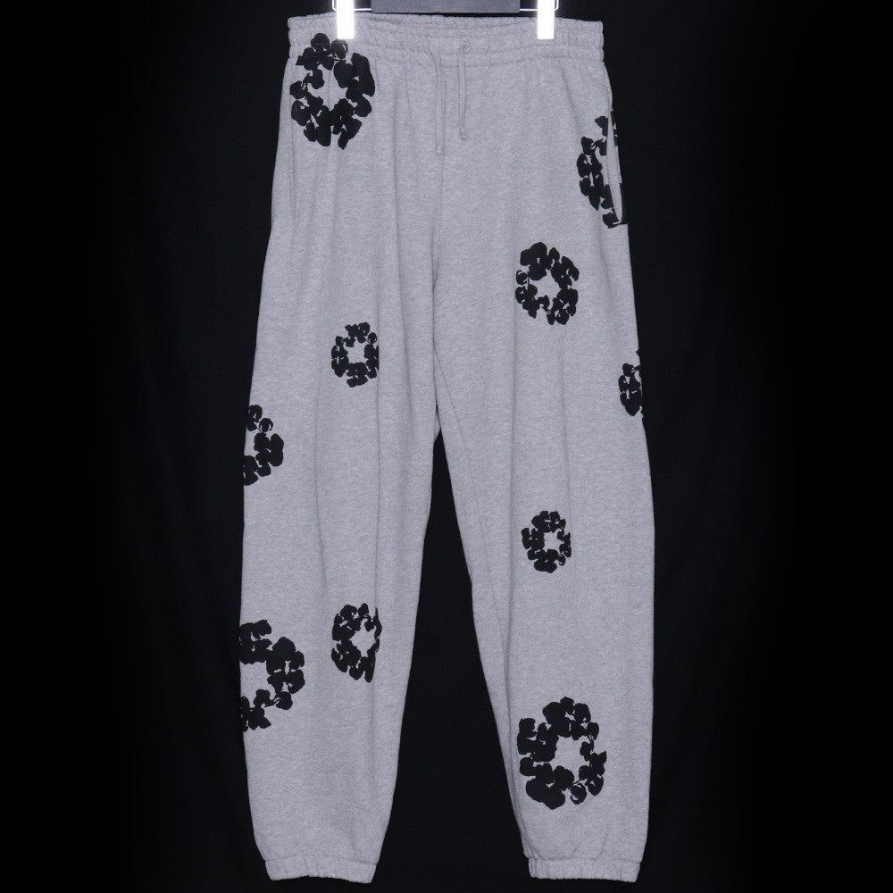 DENIM TEARS Cotton Wreath Sweatpants Gray Pants Size S