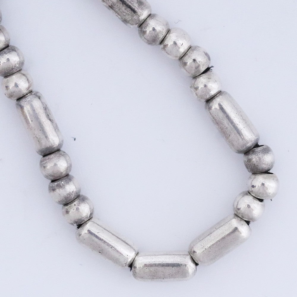 TARO WASHIMI Silver Pipe Bead Necklace Size F