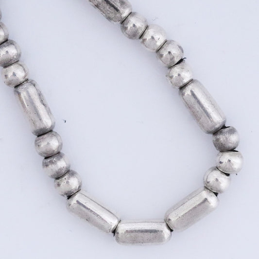 TARO WASHIMI Silver Pipe Bead Necklace Size F