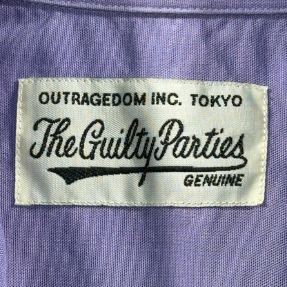 WACKO MARIA Open Collar Chest Logo S/S Shirt Purple Size S