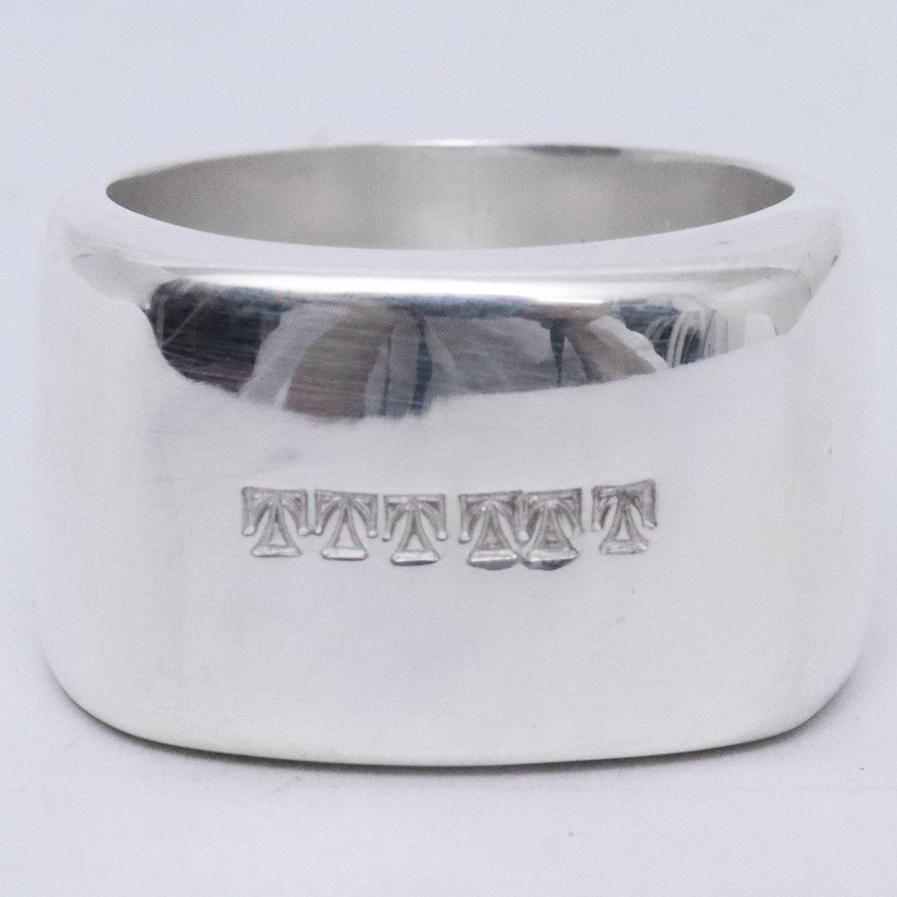 TOZAOU Father Silver999 Signature Ring Size ONE SIZE