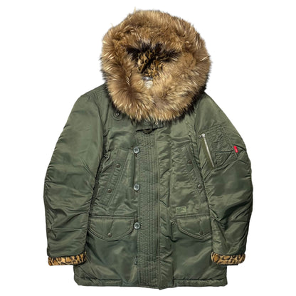WTAPS 10AW N-3B Fur Military Jacket Khaki Size M