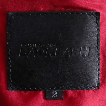 ISAMUKATAYAMA BACKLASH Oil Calf Leather Jacket Black Size 2