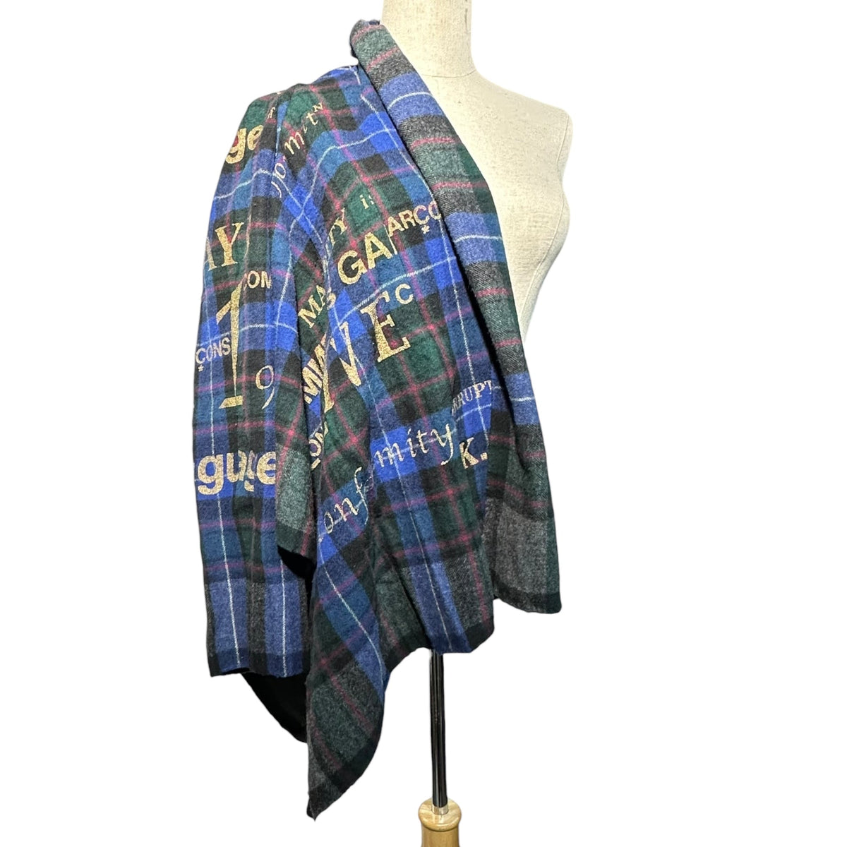 COMME des GARCONS 03AW Logo Print Check Jacket Size FREE