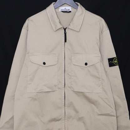 STONE ISLAND Full Zip Shirt Jacket Sand Size XL