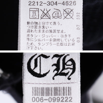 CHROME HEARTS Old Foti Zip Up Hoodie Black Size S