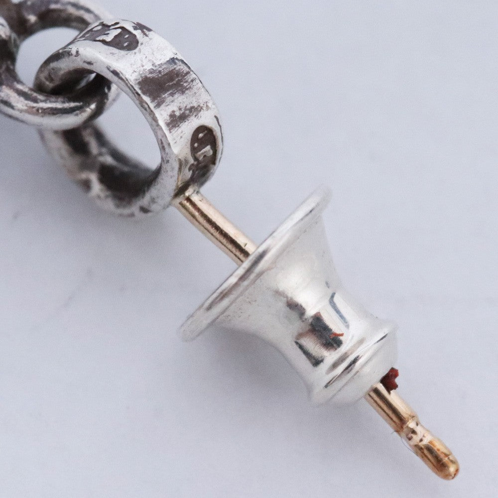 Chrome Hearts Baby Fat Drop Cross Silver Earring Size F