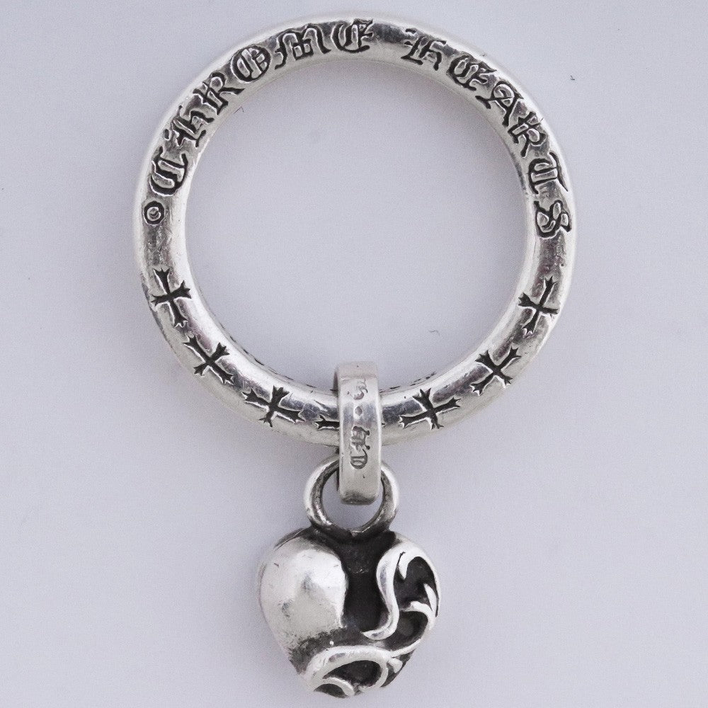 CHROME HEARTS NTFL W NTFL HEART Ring Silver Size ONE SIZE