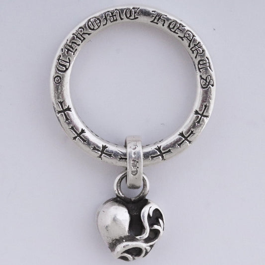CHROME HEARTS NTFL W NTFL HEART Ring Silver Size ONE SIZE