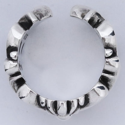 CHROME HEARTS DBL FLRL CRS Double Ring Silver Size JP 27