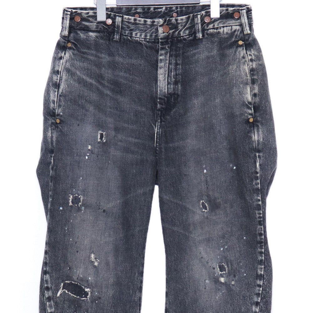 ISO x ANACHRONORM 25AW Damaged Curve Denim Gray Size 1