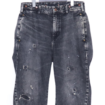 ISO x ANACHRONORM 25AW Damaged Curve Denim Gray Size 1