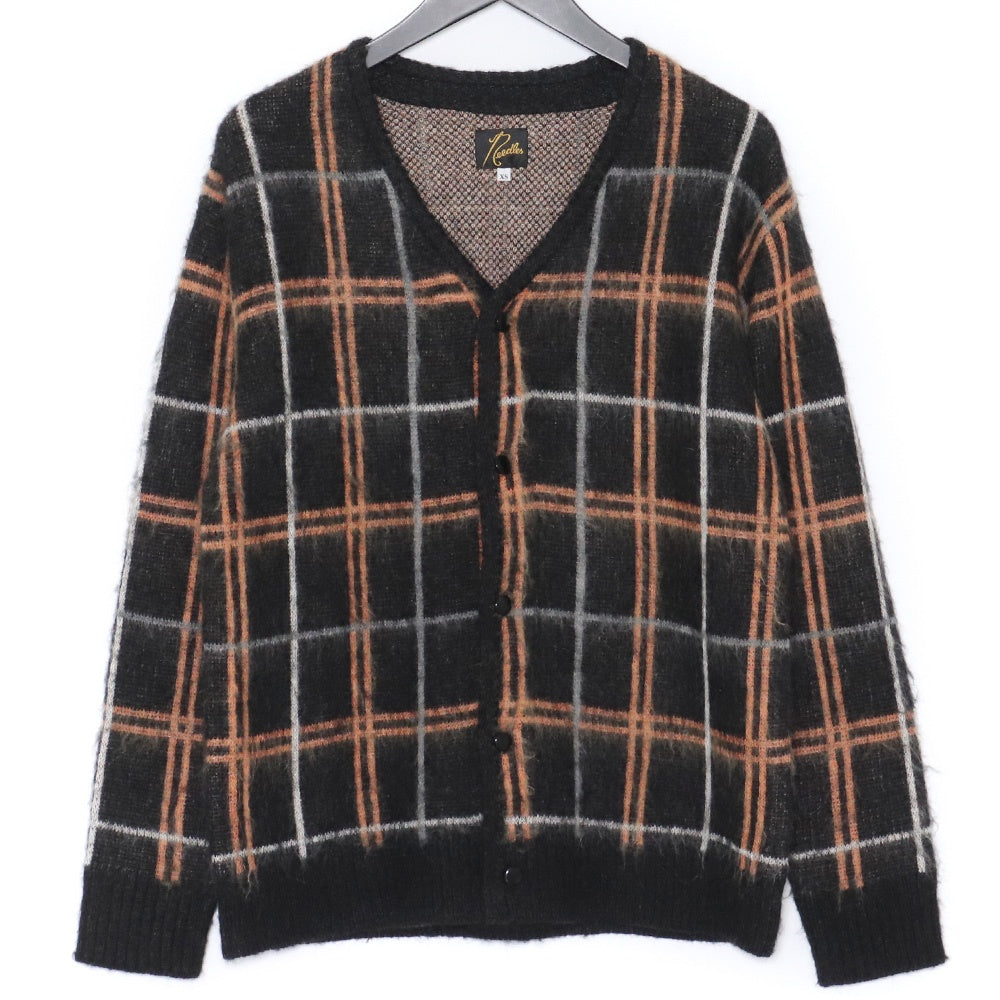 Needles x LOFTMAN Check Mohair Cardigan Black Orange Size XS