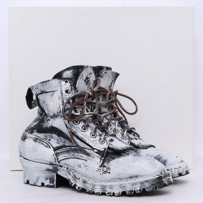 MAISON MARGIELA Sierra Ankle Boots Black Paint Size EU 40