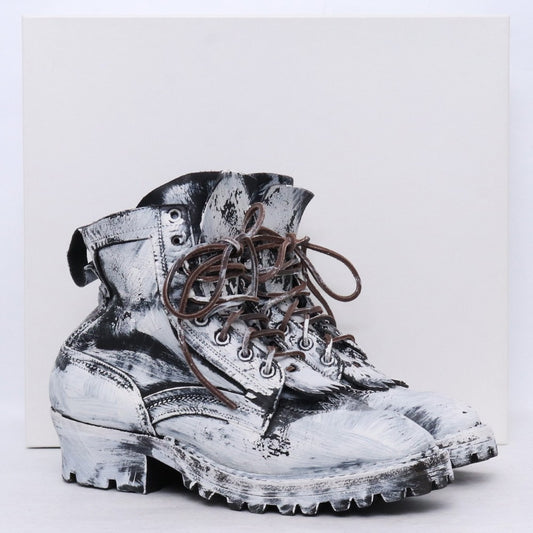 MAISON MARGIELA Sierra Ankle Boots Black Paint Size EU 40