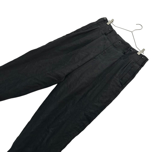 YOHJI YAMAMOTO POUR HOMME 22SS Linen Trousers Black Size 3