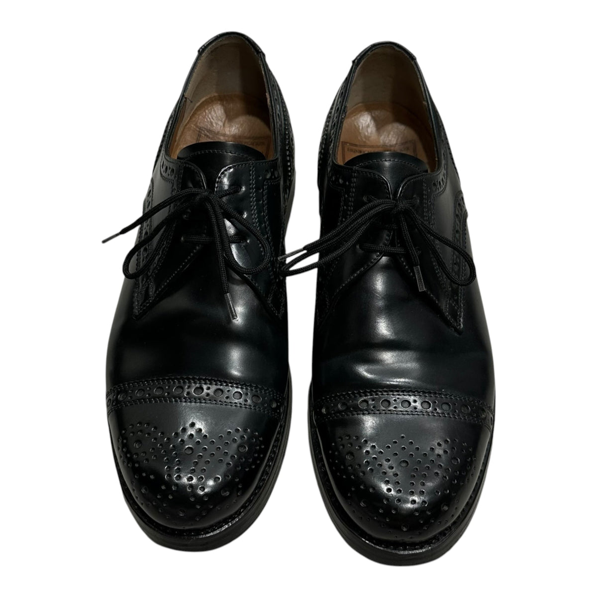 HEINRICH DINKELACKER Rio Captoe Cordovan Shoes Navy Size 7