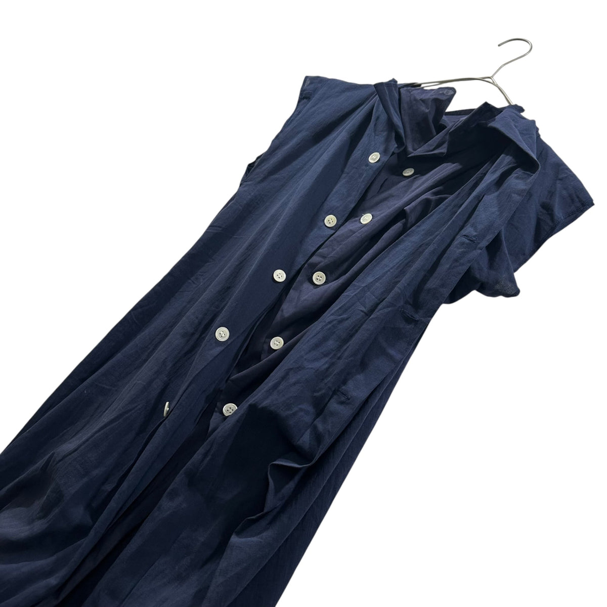 COMME des GARCONS 08SS Hem Drawstring Dress Navy Size SS