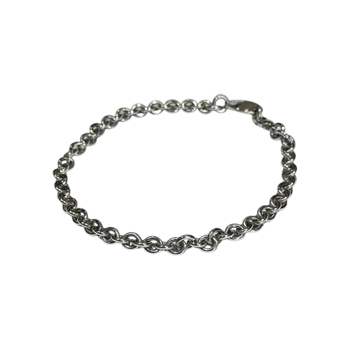TIFFANY & CO. Round Return to Chain Silver Necklace