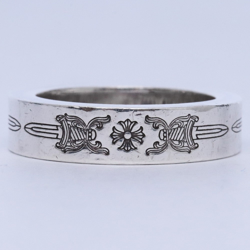 Chrome Hearts 6mm Spacer Dagger Ring Silver Size US 9.5