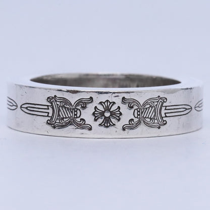 Chrome Hearts 6mm Spacer Dagger Ring Silver Size US 9.5