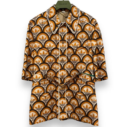 GUCCI × ADIDAS 22SS Interlocking G Shirt Beige Size 50