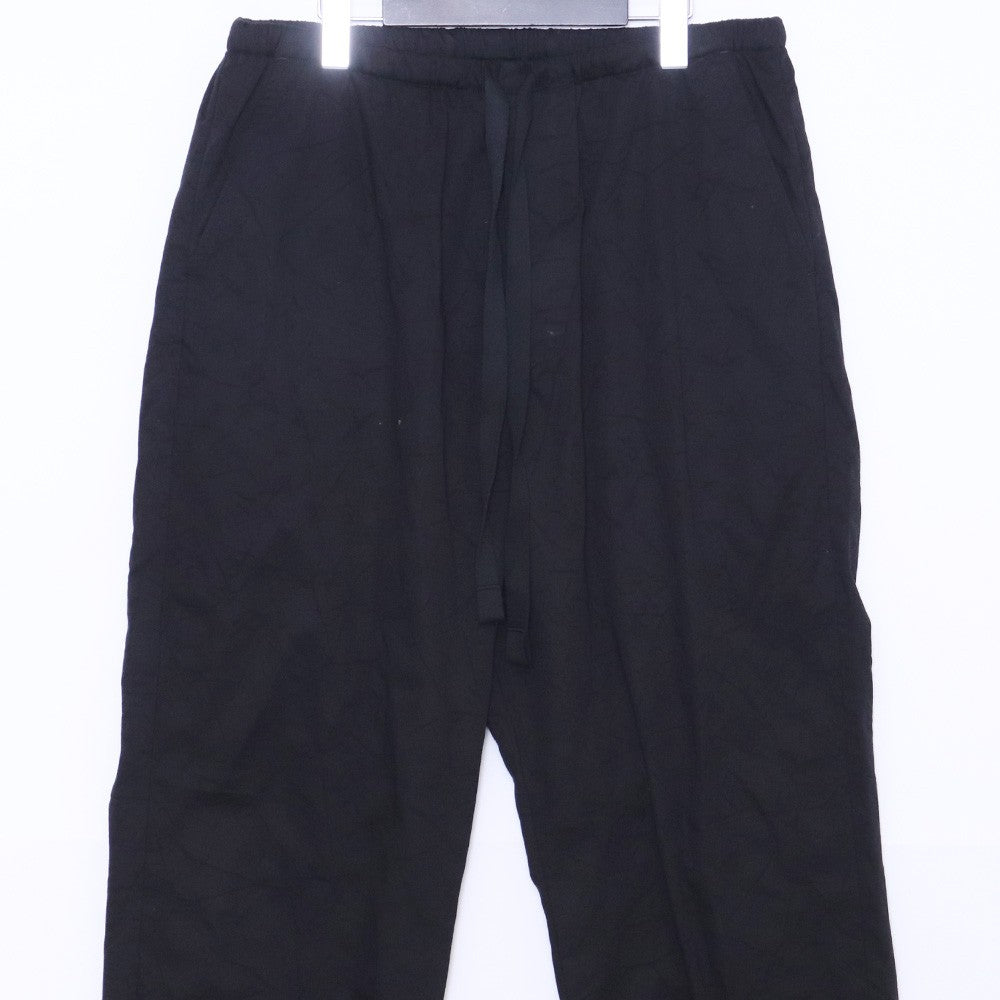 SUS-SOUS 25SS Wide Tapered Gabardine Pants Black Size 7