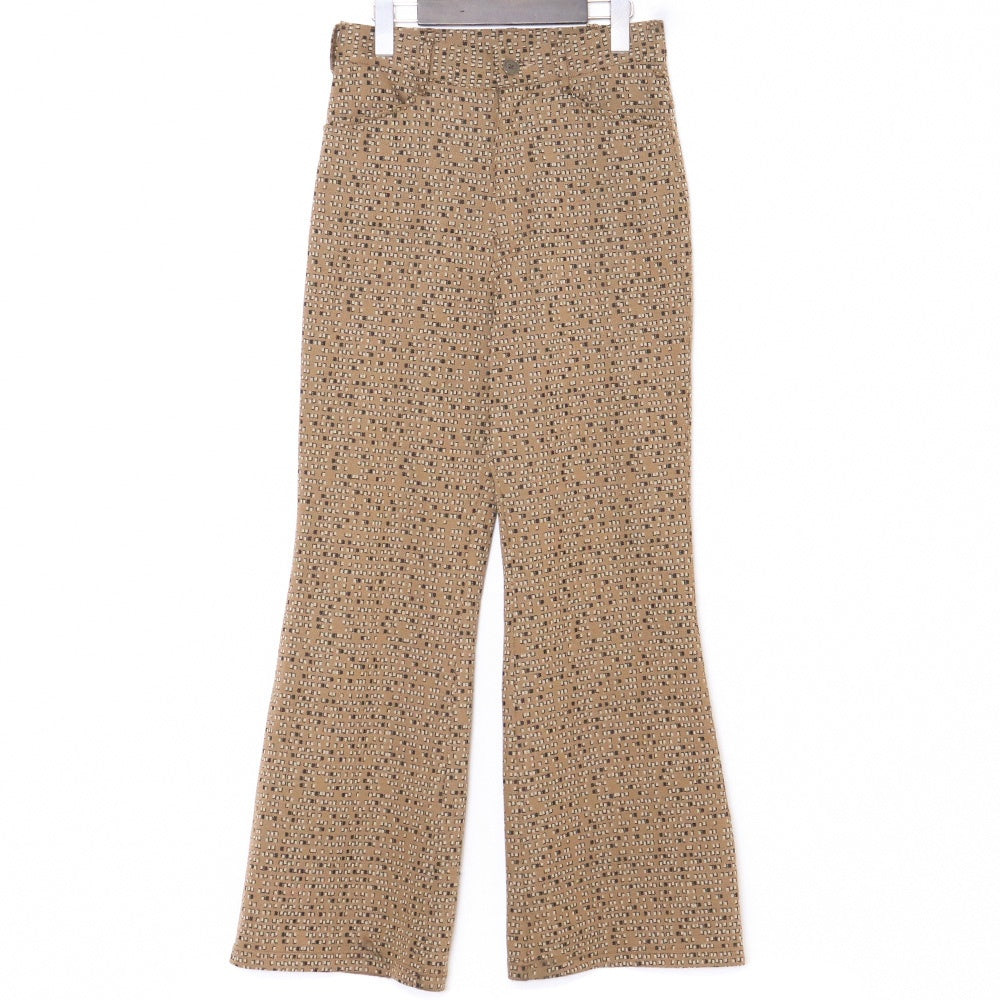 NEEDLES Jacquard Boot-Cut Casual Pants Brown Size 2