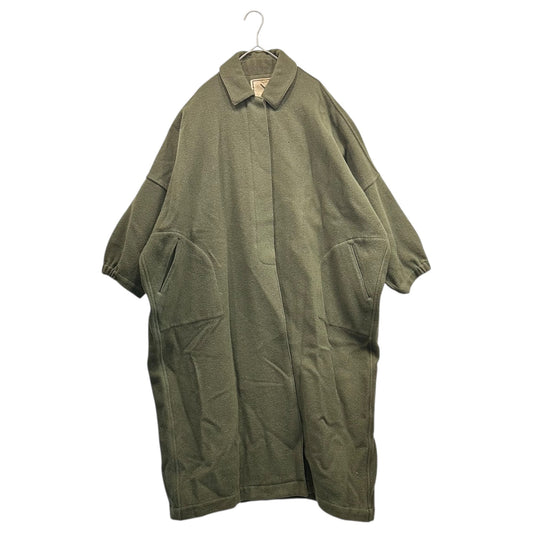 Y's 70s Vintage Wide Stand Collar Wool Melton Coat Size 9