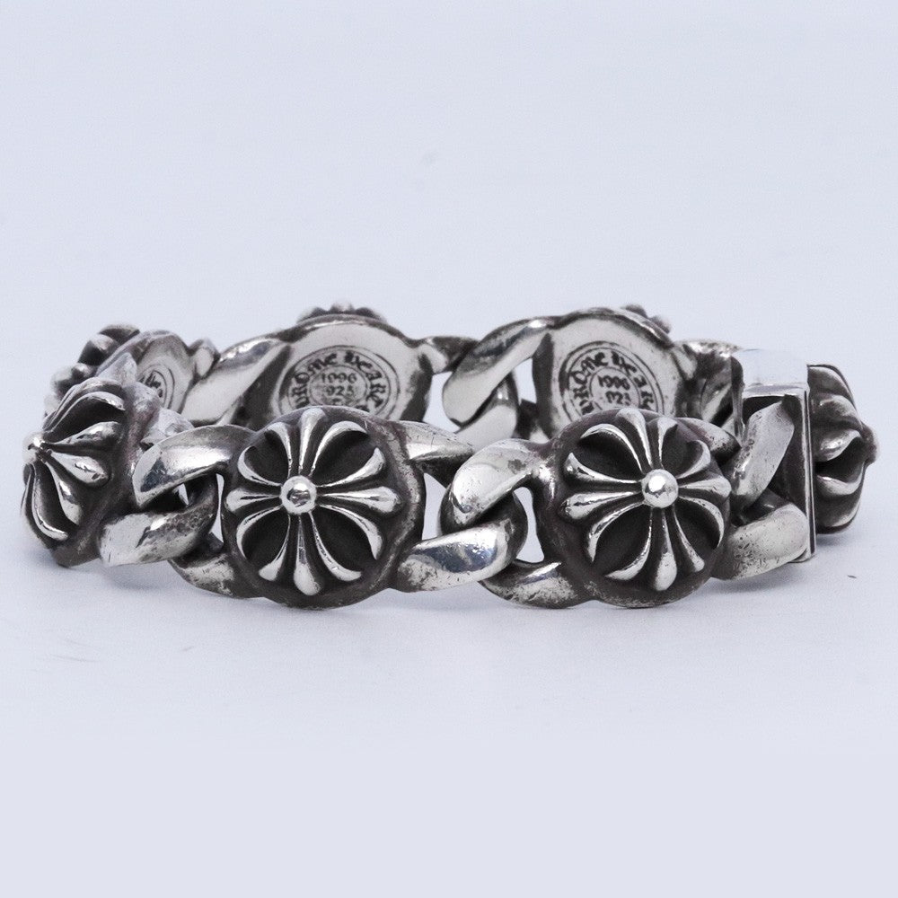 CHROME HEARTS CROSS LINK Bracelet Silver