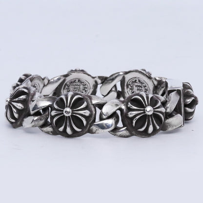 CHROME HEARTS CROSS LINK Bracelet Silver