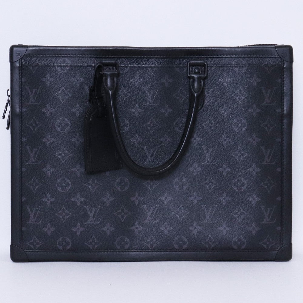 Louis Vuitton Soft Trunk Briefcase Monogram Black Bag Size F