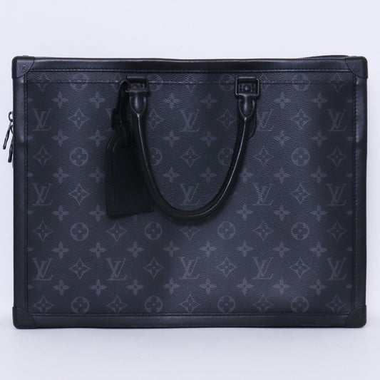 Louis Vuitton Soft Trunk Briefcase Monogram Black Bag Size F