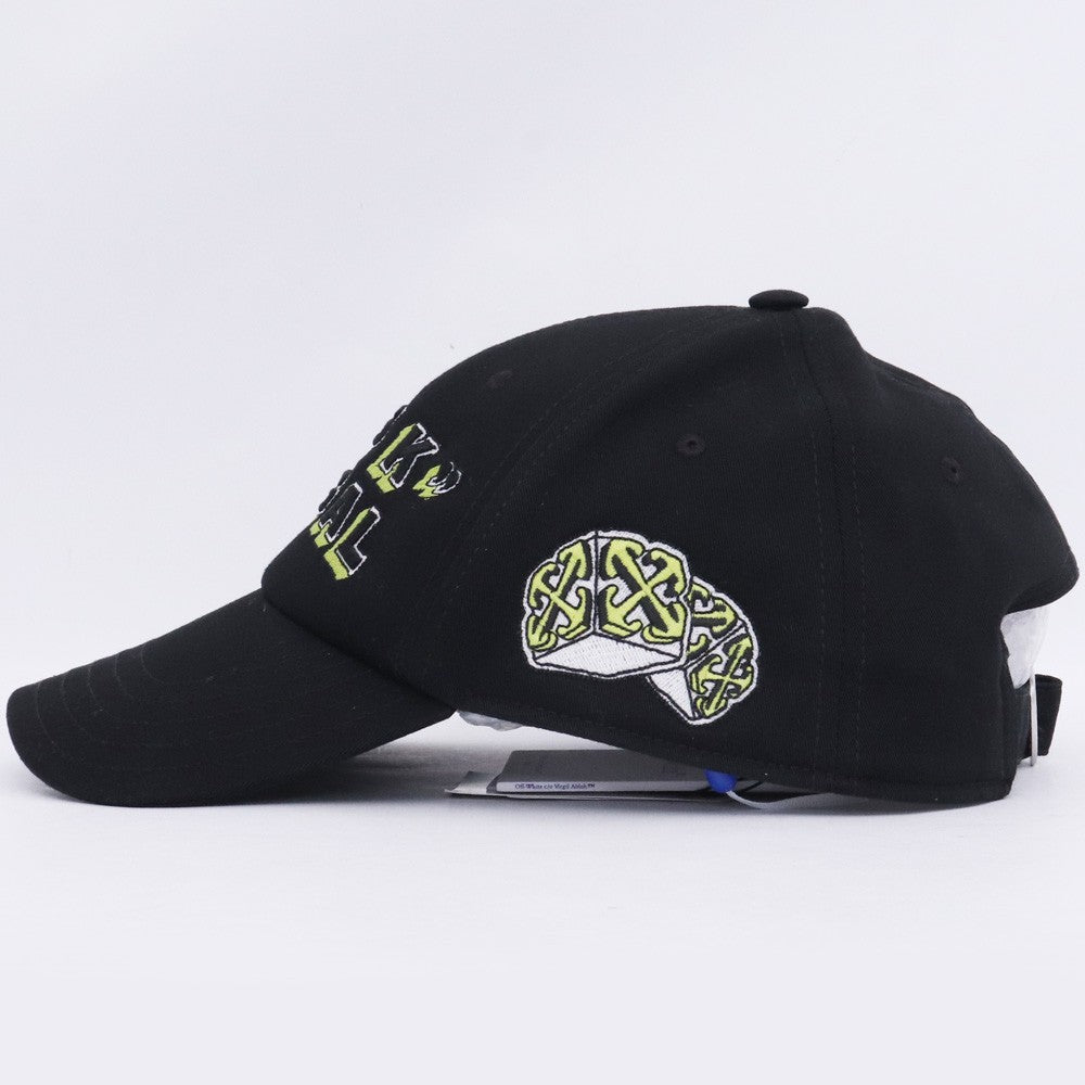 OFF-WHITE Ask Legal Baseball Cap Black Size L