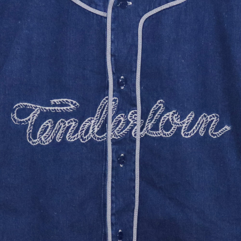 TENDERLOIN Baseball Long Sleeve Shirt Indigo Size S