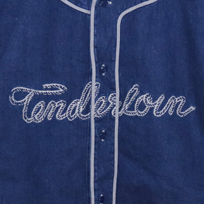 TENDERLOIN Baseball Long Sleeve Shirt Indigo Size S