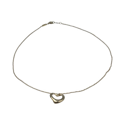 TIFFANY & CO. Elsa Peretti Open Heart Necklace Silver