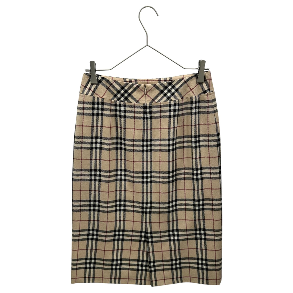Burberry's Vintage Nova Check Wool Skirt Beige Size 38