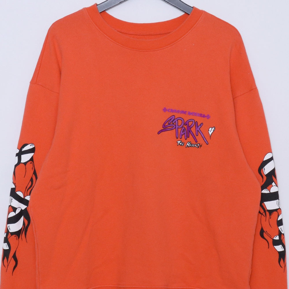 CHROME HEARTS Matty Boy Sadistic Sweatshirt Orange Size L