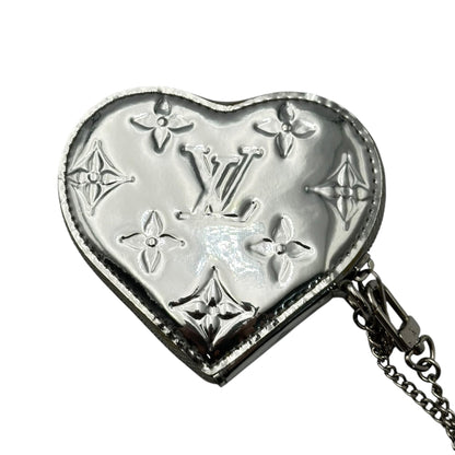 LOUIS VUITTON Monogram Miroir Porte Monnaie Pouch Silver