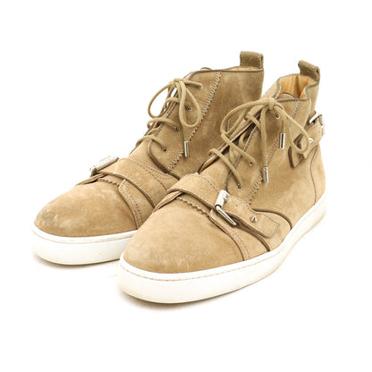 CHRISTIAN LOUBOUTIN Suede Belt Sneakers Brown Size EU 43