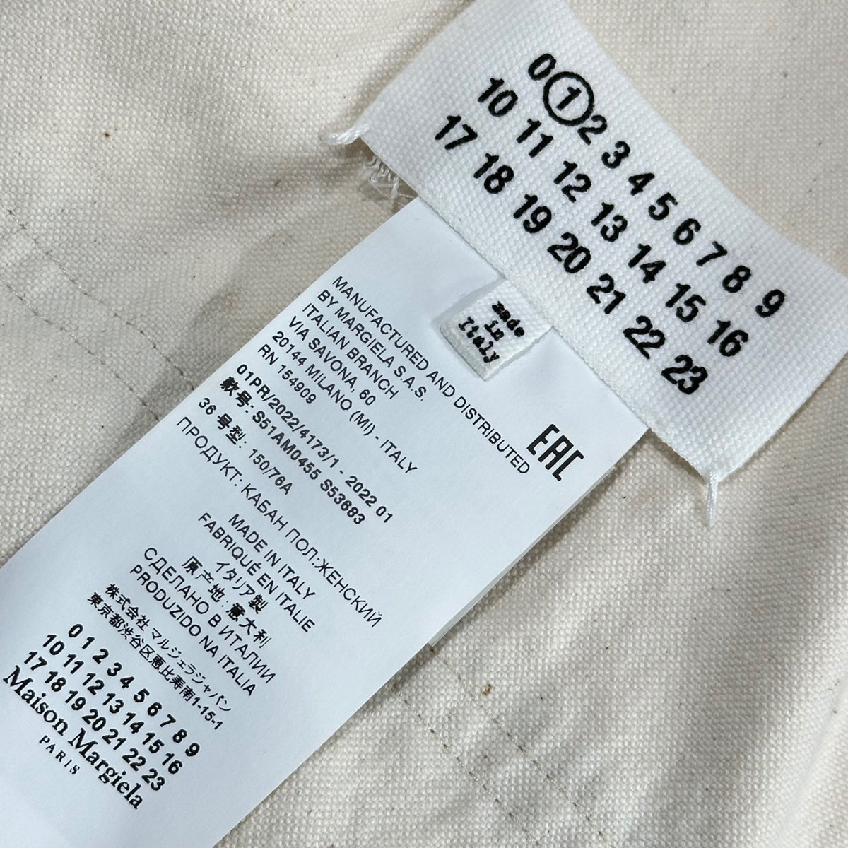 MAISON MARGIELA 22SS 4-Way Check Cotton Jacket Size 36