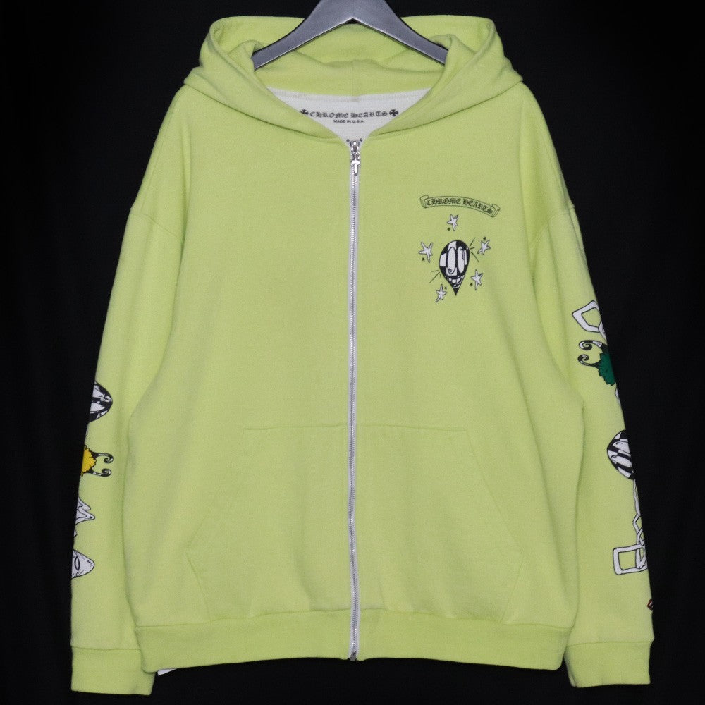 CHROME HEARTS Matty Boy PPO Chain Game Hoodie Green Size XL