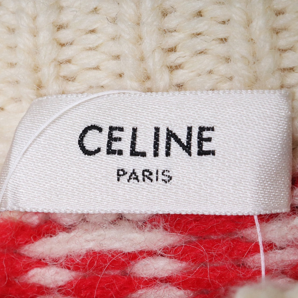CELINE 21AW Oversized Shetland Crewneck Sweater Beige Size M