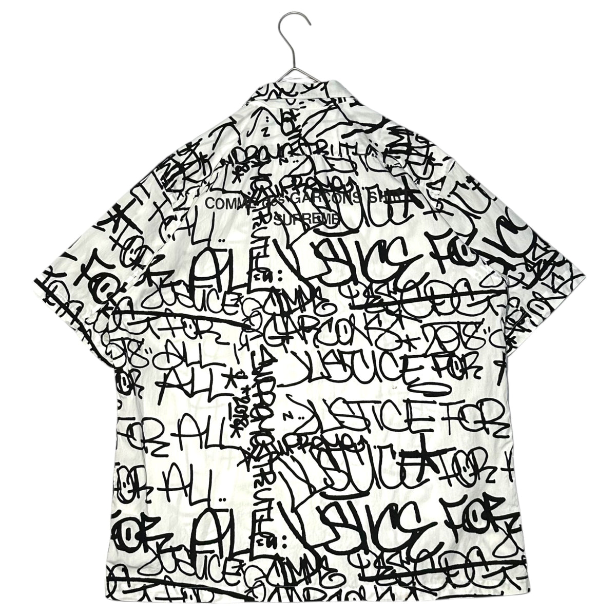 Supreme x CDG SHIRT 18AW Graphic Shirt White/Black Size L