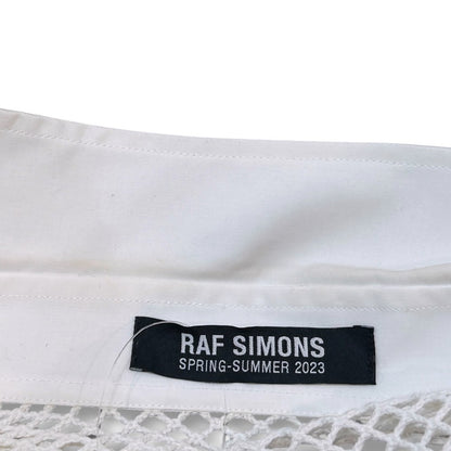 RAF SIMONS 23SS Mesh Long Sleeve Shirt White Size 46