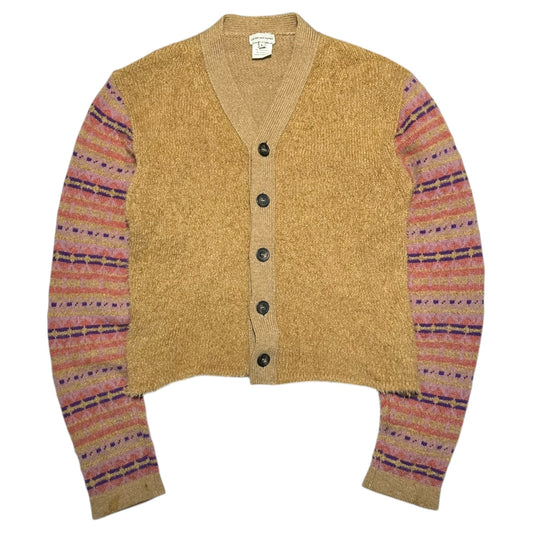 DRIES VAN NOTEN 90s Mohair Wool Cardigan Beige Size L