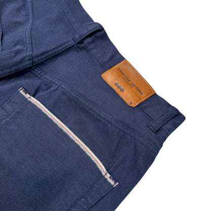 FINESSE 90s Back Pocket Line Chino Work Pants Navy Size 34