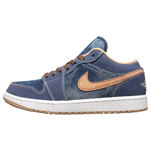 NIKE Air Jordan 1 Low "Denim" Indigo Sneakers Size 27.0cm
